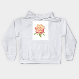 Watercolor of Rose Kids Hoodie